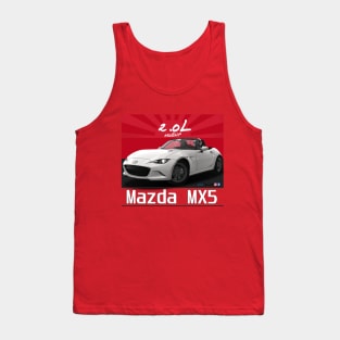 Mazda MX5 ND White Tank Top